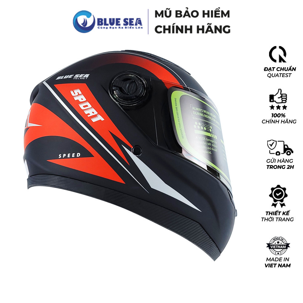 Mũ Bảo Hiểm Fullface A105 Màu Đỏ Tươi Mờ