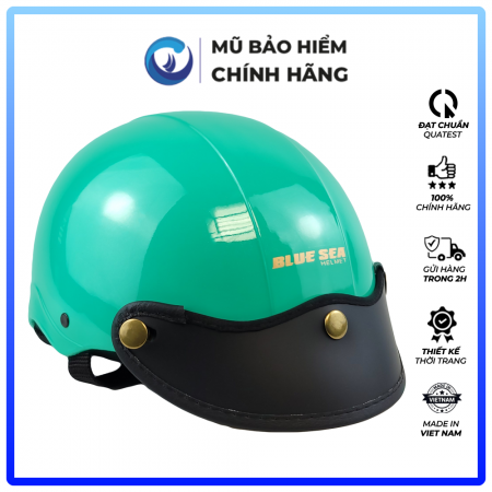 Mũ Bảo Hiểm 1/2 Đầu Blue Sea A104 - Màu Xanh Ngọc