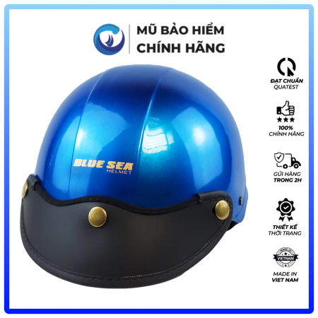 Mũ Bảo Hiểm 1/2 Đầu Blue Sea A104 - Màu Xanh Navy