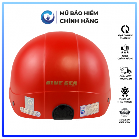 Mũ Bảo Hiểm 1/2 Đầu Blue Sea A104 - Màu Đỏ Tươi