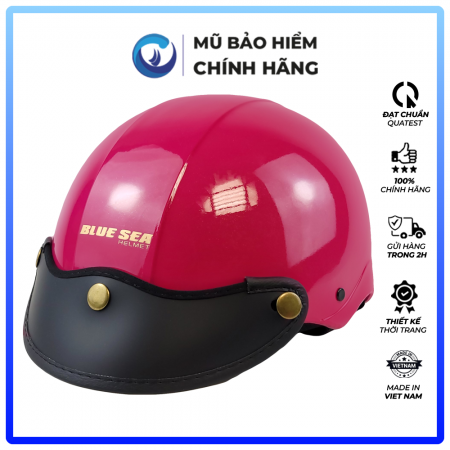 Mũ Bảo Hiểm 1/2 Đầu Blue Sea A104 - Sơn cao cấp