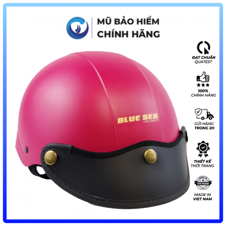 Mũ Bảo Hiểm 1/2 Đầu Blue Sea A104 - Màu Hồng Đậm