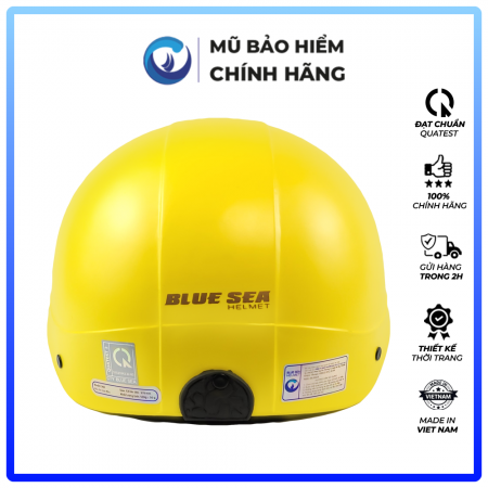 Mũ Bảo Hiểm 1/2 Đầu Blue Sea A104 - Màu Vàng