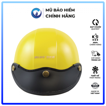 Mũ Bảo Hiểm 1/2 Đầu Blue Sea A104 - Màu Vàng