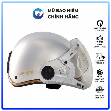 Mũ Bảo Hiểm 1/2 Đầu BL12A366K Màu Bạc - Chính hãng